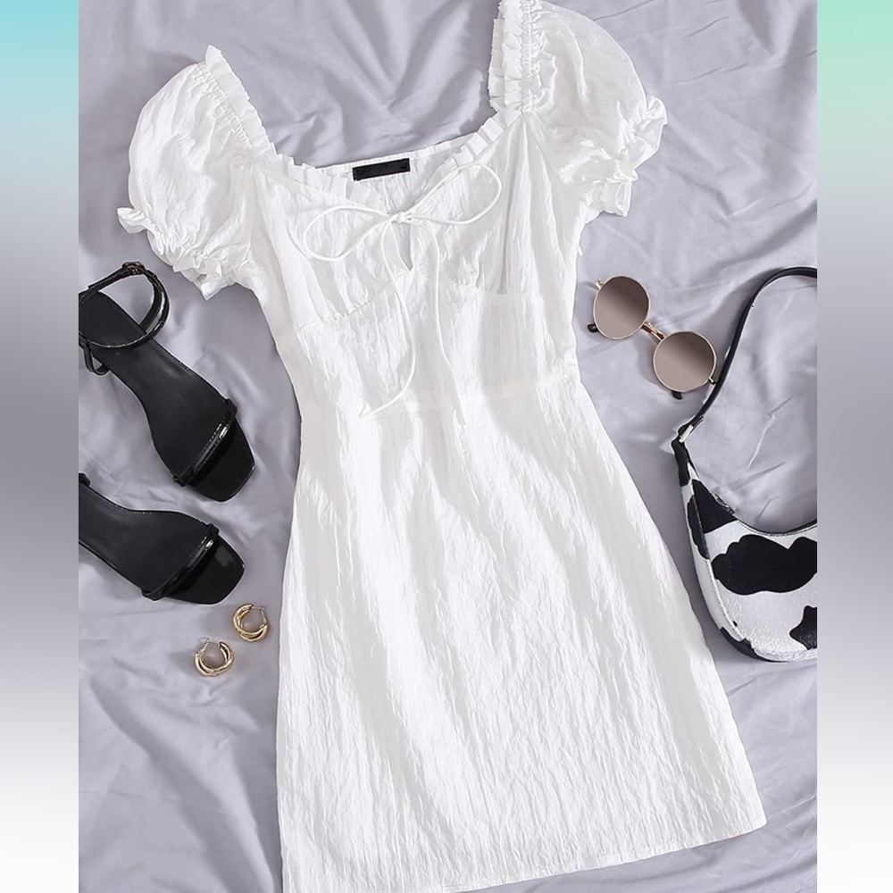 White mini dress
